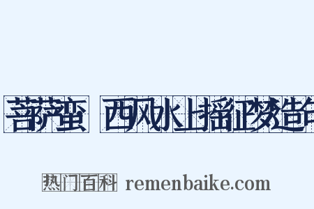 菩萨蛮·西风水上摇征梦造句是什么意思的图片